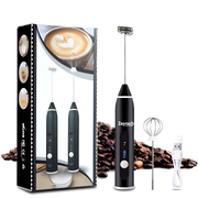 Rechargeable Coffee Beater 2-in-1 – Electric Milk Frother & Egg Whisk