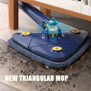 360° Rotatable Cleaning Mop – Easy Spin Floor Mop with Dust Trapping Head | Lightweight & Durable Blue ABS Plastic Mop