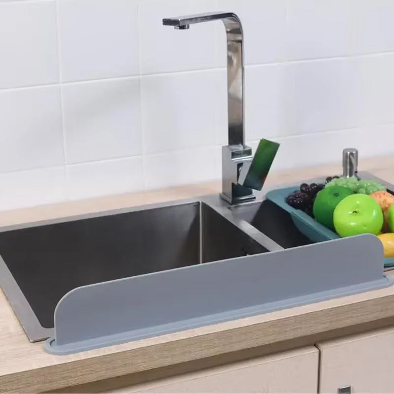 Reusable Silicone Sink Splash Guard 14 Inch – Splashproof Water Barrier with Suction Cups | Kitchen & Bathroom Counter Protector