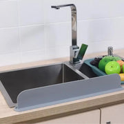 Reusable Silicone Sink Splash Guard 14 Inch – Splashproof Water Barrier with Suction Cups | Kitchen & Bathroom Counter Protector